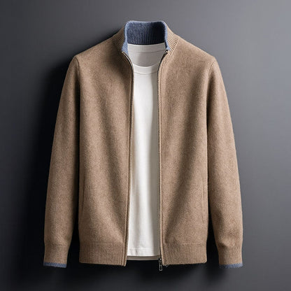 Sorelli | Heren Gebreide Jas met Ritssluiting Warmte en Elegante Dagelijkse Stijl
