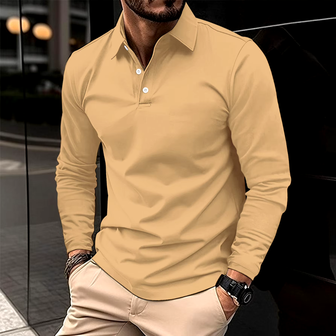 Servano | Casual Poloshirt met Lange Mouwen