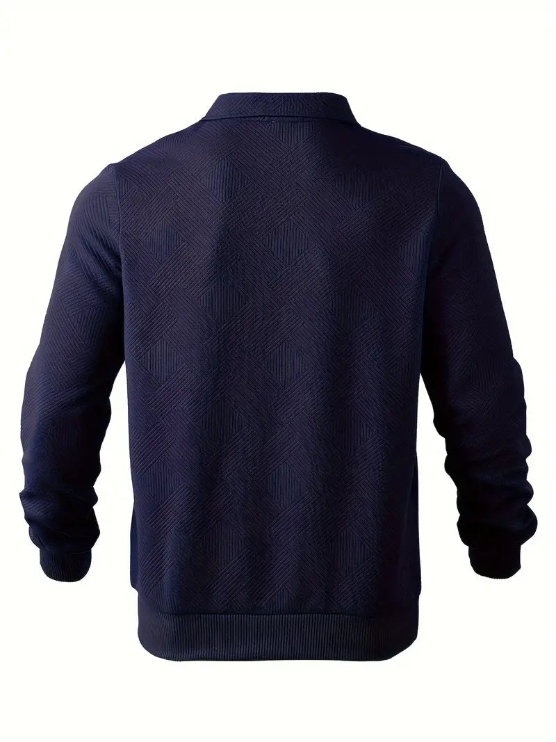 Romano | Vintage Geometrisch Ontwerp Sweater Met Rits