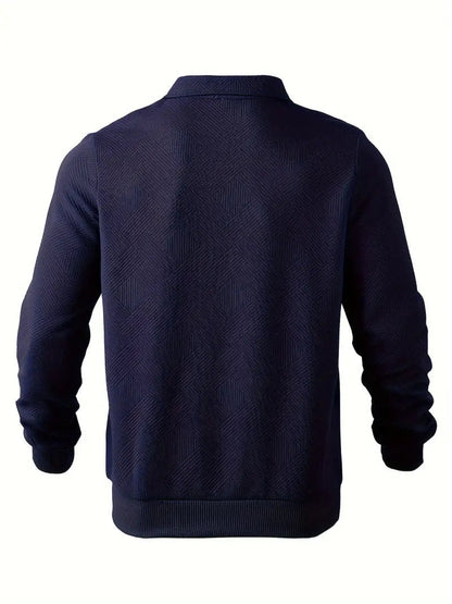Romano | Vintage Geometrisch Ontwerp Sweater Met Rits