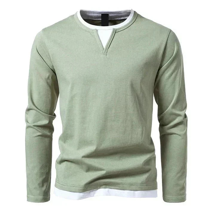 Bellaro | Premium Langarmshirt Gemaakt van Gepeigde Katoen