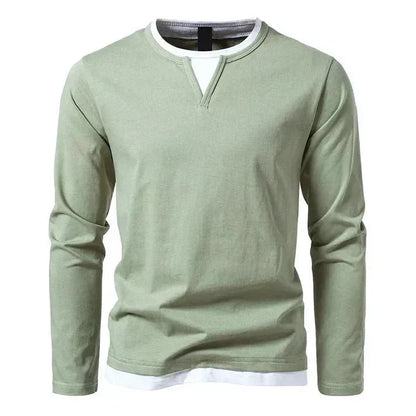 Bellaro | Premium Langarmshirt Gemaakt van Gepeigde Katoen