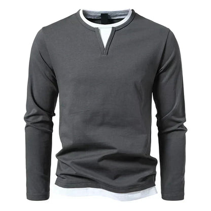 Bellaro | Premium Langarmshirt Gemaakt van Gepeigde Katoen