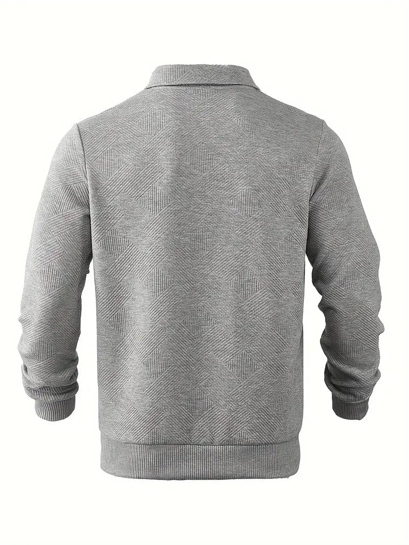 Romano | Vintage Geometrisch Ontwerp Sweater Met Rits