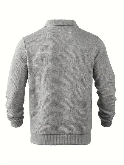 Romano | Vintage Geometrisch Ontwerp Sweater Met Rits