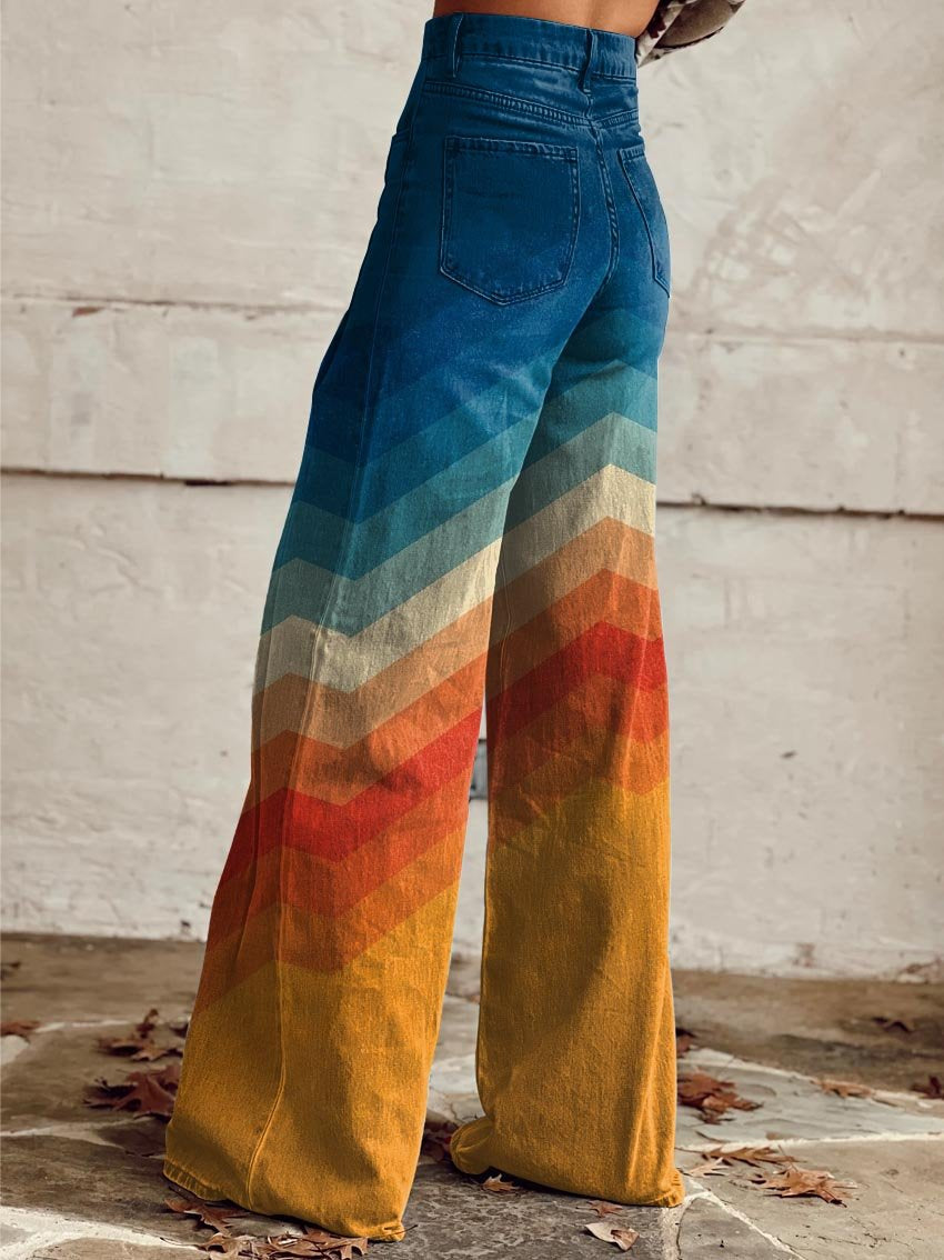 Amarissa | Elegante en Moderne Retro Zigzag Broek