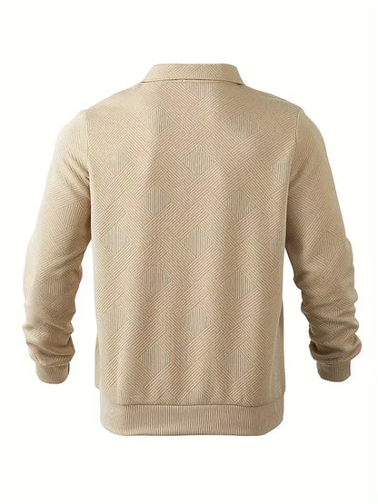 Romano | Vintage Geometrisch Ontwerp Sweater Met Rits