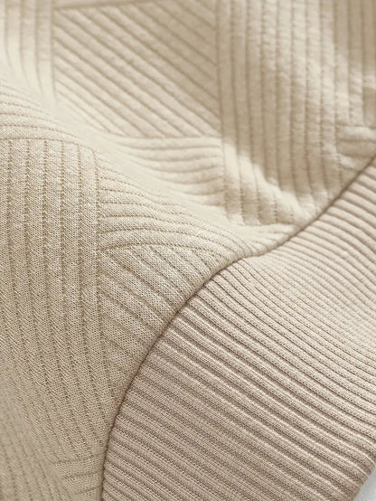Romano | Vintage Geometrisch Ontwerp Sweater Met Rits