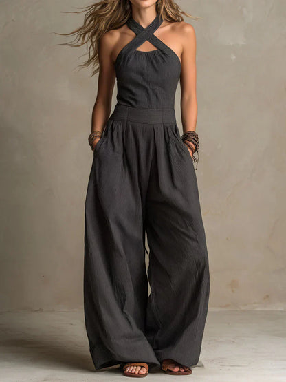 Bianca | Elegante Linnenlook Jumpsuit