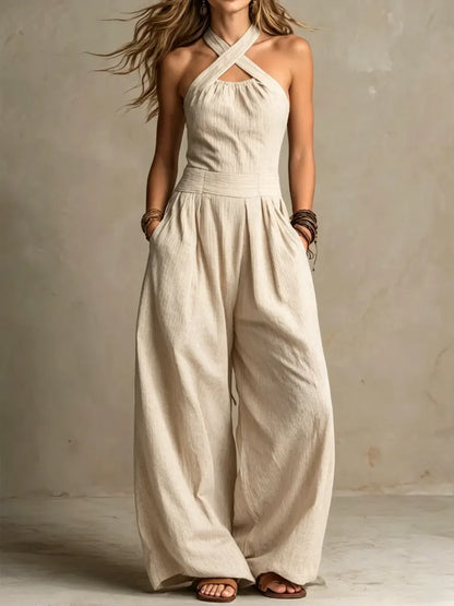 Bianca | Elegante Linnenlook Jumpsuit