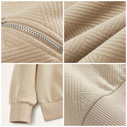 Romano | Vintage Geometrisch Ontwerp Sweater Met Rits