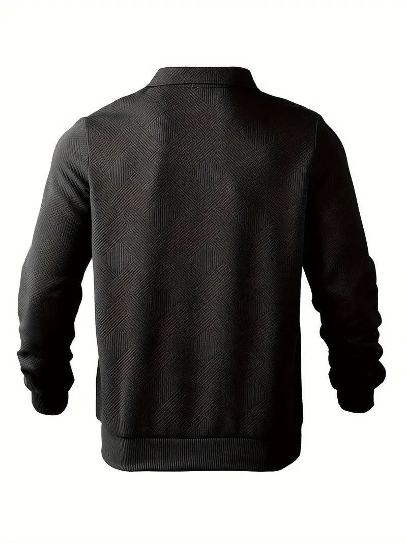 Romano | Vintage Geometrisch Ontwerp Sweater Met Rits